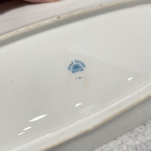 Vintage Nippon porcelain relish dish serving tray hand painted romantic art deco - Picture 7 of 9